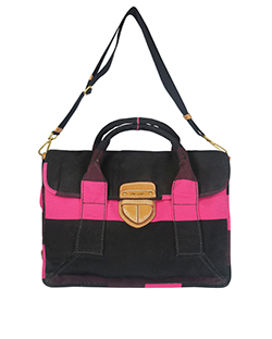 Shopping Pattina Bag,Canvas,Black/Pink,AC,1